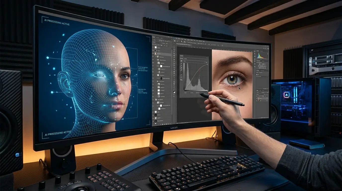 Which Is More Realistic: AI Face Swap or Manual Editing? Comparison of AI face swap and manual editing showing which method produces more realistic results based on lighting, image complexity, and professional retouching quality.