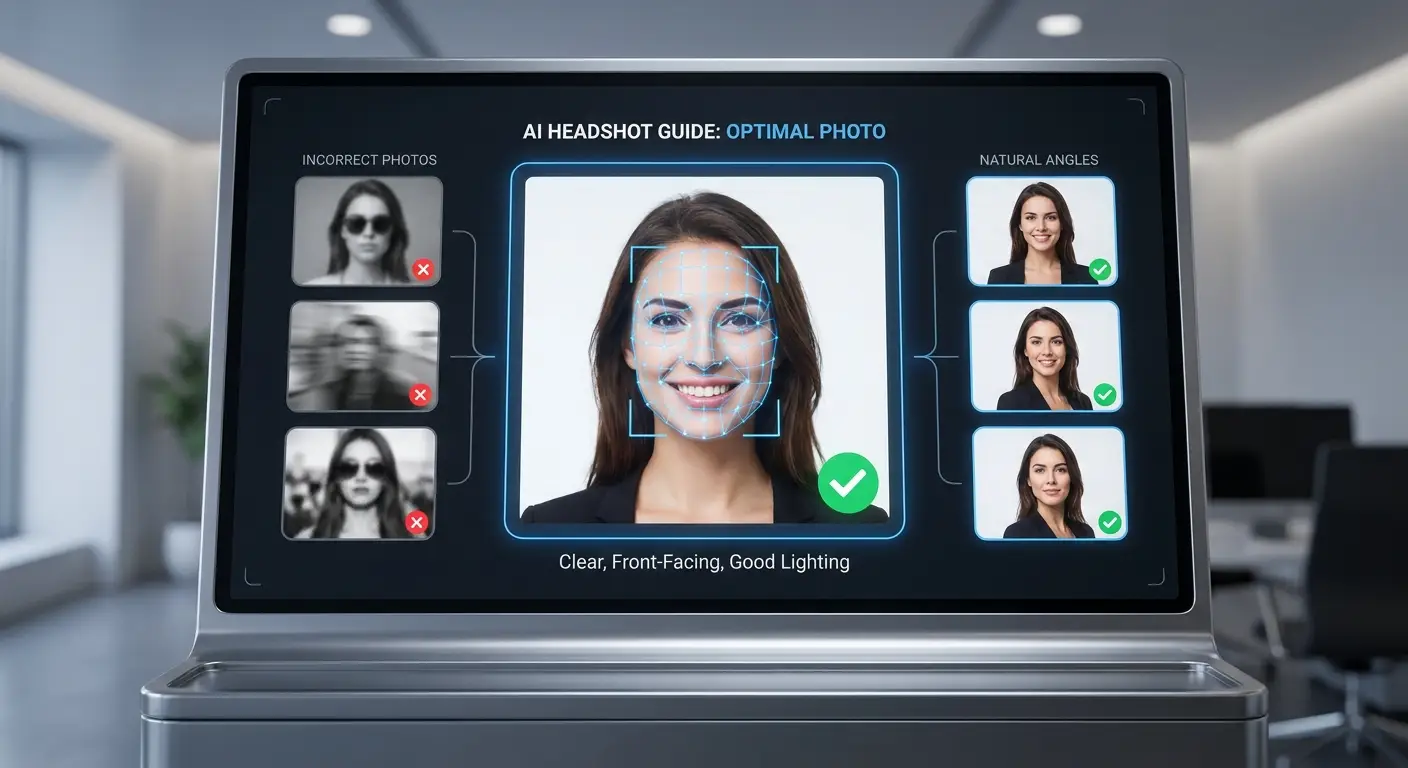 How to Choose Photos for Best AI Headshot Results Tips for selecting clear, high-quality and well-lit photos to get realistic AI-generated professional headshots.